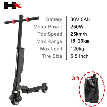 HX X6 5.5 Inch Electric Scooter Foldable Two Wheels Scooter 36V 250W Electric Bike Foldable Adults e Scooter 2 wheels